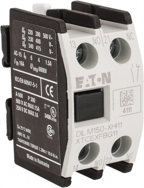 40, 50, 65, 80, 95, 115, 150 Amp, Contactor Front Mount Auxiliary Contact MPN:XTCEXFBG11