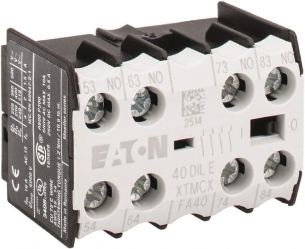 6 to 9 Amp, Contactor Front Mount Auxiliary Contact MPN:XTMCXFA40