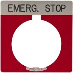 Square, Legend Plate - Emergency Stop MPN:10250TS13