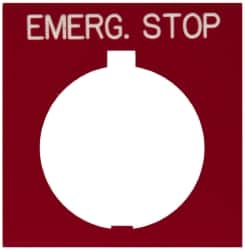 Square, Legend Plate - Emergency Stop MPN:E34SP13