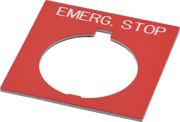 Square, Legend Plate - Emergency Stop MPN:HT8SP13