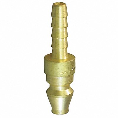 Coupler Plug Hose Barb 1/4 Brass MPN:A7