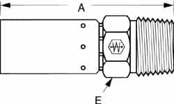 Hydraulic Hose Male Pipe Rigid Fitting: 0.5