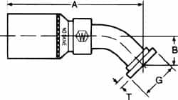 Hydraulic Hose Split Flange Elbow: 0.75