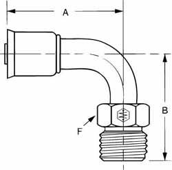 Hydraulic Hose Elbow: 5/8-18 MPN:75706E-W66