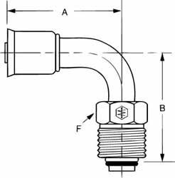 Hydraulic Hose Elbow: 5/8-18 MPN:75706E-Z66