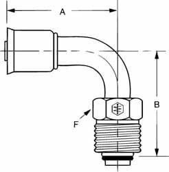 Hydraulic Hose Elbow: 3/4-18 MPN:75706E-Z68