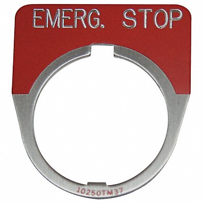 Legend Plate Emergency Stop Red MPN:10250TM13