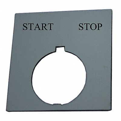 Legend Plate Square Start Stop Black MPN:HT8SP47