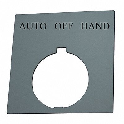 Legend Plate Square Auto Off Hand Black MPN:HT8SP49