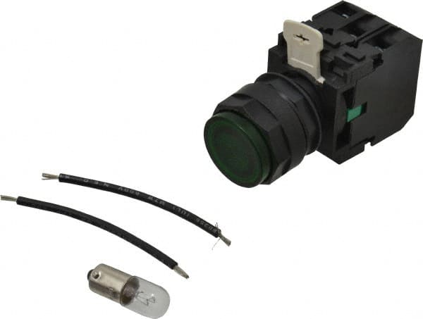 120 VAC/VDC Green Lens Press-to-Test Indicating Light MPN:E22TB3X26