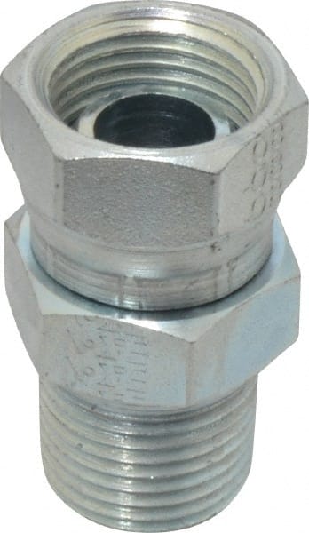 Industrial Pipe Adapter: 1/2-14 Female Thread, 1/2-14 Male Thread, MNPT x FNPSM MPN:2045-8-8S