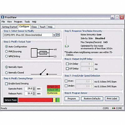 Programming Software F/ iProx E59 Sensor MPN:E59RP1