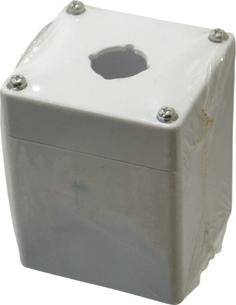 1 Hole, 22-1/2mm Hole Diameter, Polycarbonate Pushbutton Switch Enclosure MPN:E22CDP1