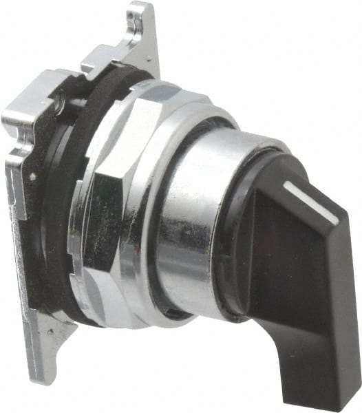 Selector Switch: 3 Positions, Maintained (MA) - Momentary (MO), 0.5 Amp, Black Lever MPN:10250T3053