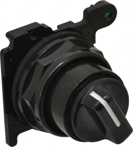 Selector Switch Only: 2 Positions, Maintained (MA), 0.5 Amp, Black Knob MPN:E34VFBK1