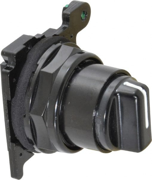 Selector Switch Only: 3 Positions, Maintained (MA), 0.5 Amp, Black Knob MPN:E34VHBK1