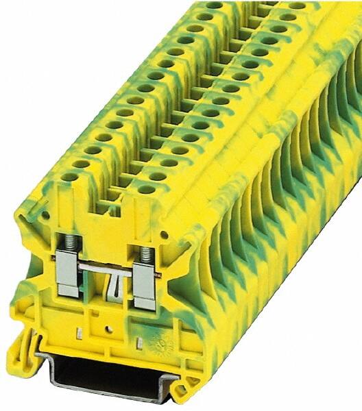 Terminal Blocks, Block Type: Grounding , Mounting Type: DIN Rail Mount , Voltage: 600 V , Amperage: 90 , Number of Poles: 1  MPN:XBUT4PE