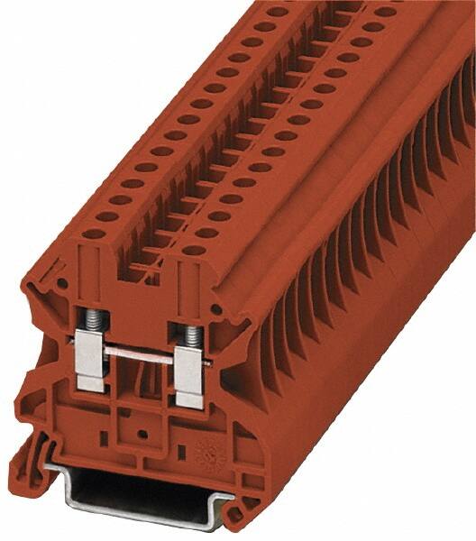 Terminal Blocks, Block Type: Passthrough , Mounting Type: DIN Rail Mount , Voltage: 600 V , Amperage: 90 , Number of Poles: 1  MPN:XBUT4RD