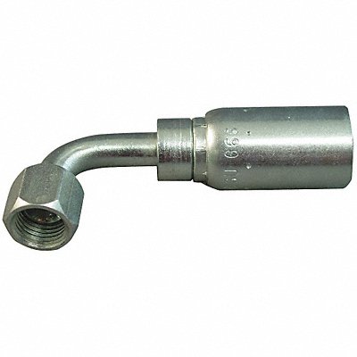 Crimp Fitting 90 Deg 9/16 F JIC PK5 MPN:06E-666