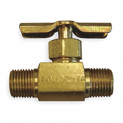 Needle Valve Straight Brass 1/4 in MNPT MPN:6815