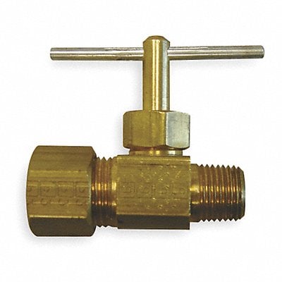 Needle Valve Straight Brass 1/4 x 3/8 In MPN:A6760