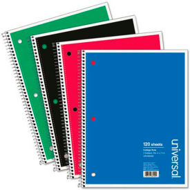 Universal® Wirebound Notebook 8-1/2 x 11 College Ruled 120 Sheets Assorted Color Cover UNV66400