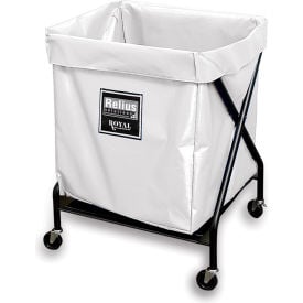 Royal Basket Trucks® ROOWHXFA 8 Bu White Vinyl Folding X-Fra R08-WWX-XFA-3ONN