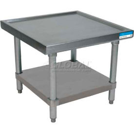 BK Resources Machine Stand W/ Round Tubular Leg 14 Ga 304 Stainless Steel Top 36