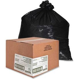 Recycled Heavy-Duty Black Trash Liners - 60 Gallon 2.00 Mil NAT00995