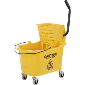 GoVets™ Mop Bucket & Wringer Combo 38 Qt. Side Press Yellow 594260