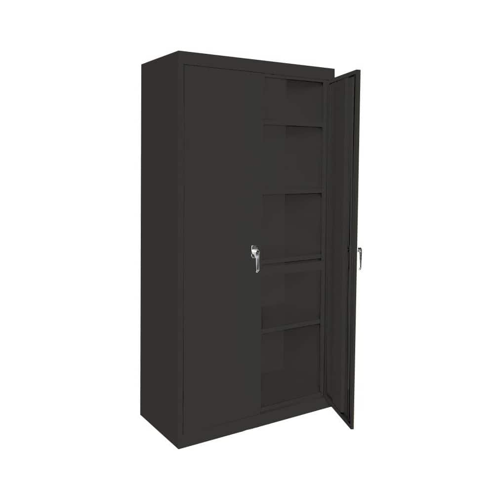 Storage Cabinets, Cabinet Type: Adjustable Shelf, Lockable Storage , Cabinet Material: Steel , Width (Inch): 30in , Depth (Inch): 18in  MPN:AAH-30RB-B