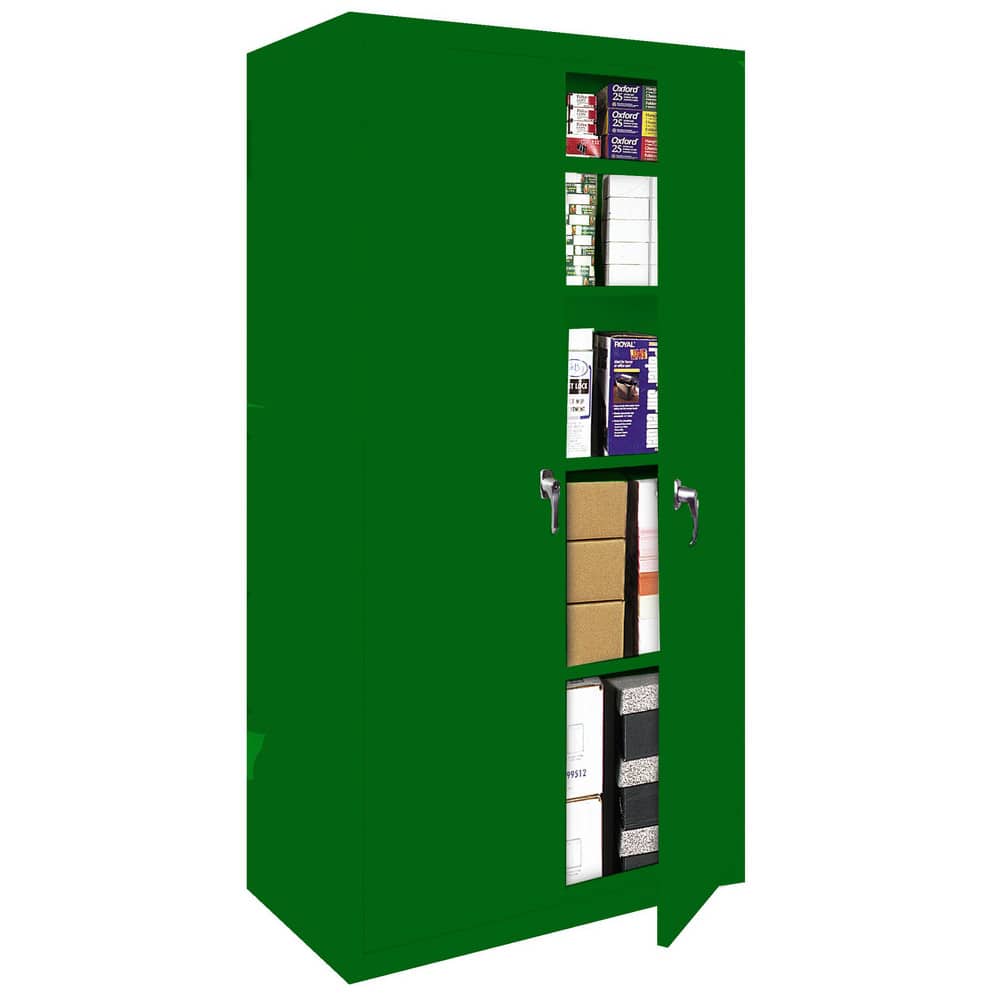 Storage Cabinets, Cabinet Type: Fixed Shelf, Lockable Storage , Cabinet Material: Steel , Width (Inch): 42in , Depth (Inch): 18in  MPN:FS-42LGR
