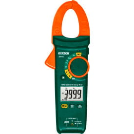 Extech MA445 True RMS AC/DC Clamp Meter & Non-Contact Voltage Dector Type K 400A Orange/Green MA445