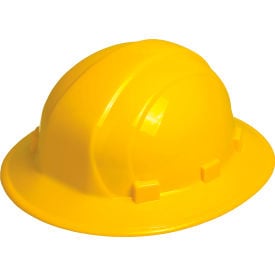 ERB® Omega II® Full Brim Hard Hat 6-Point Mega Ratchet® Suspension Yellow - Pkg Qty 12 WEL19912YE