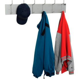 Interion® Wall Mounted Coat Rack - Silver 313695