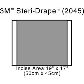 3M™ Steri-Drape 2 Incise Drape 2045 Incise Area 19-5/8