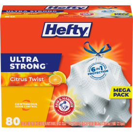 Hefty® Ultra Strong Scented Tall White Kitchen Bags 13 gal 0.9 mil White 240/Carton PCTE88354CT