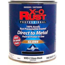 X-O Rust Anti-Rust Enamel Gloss Finish Safety Black Quart - 176819 176819