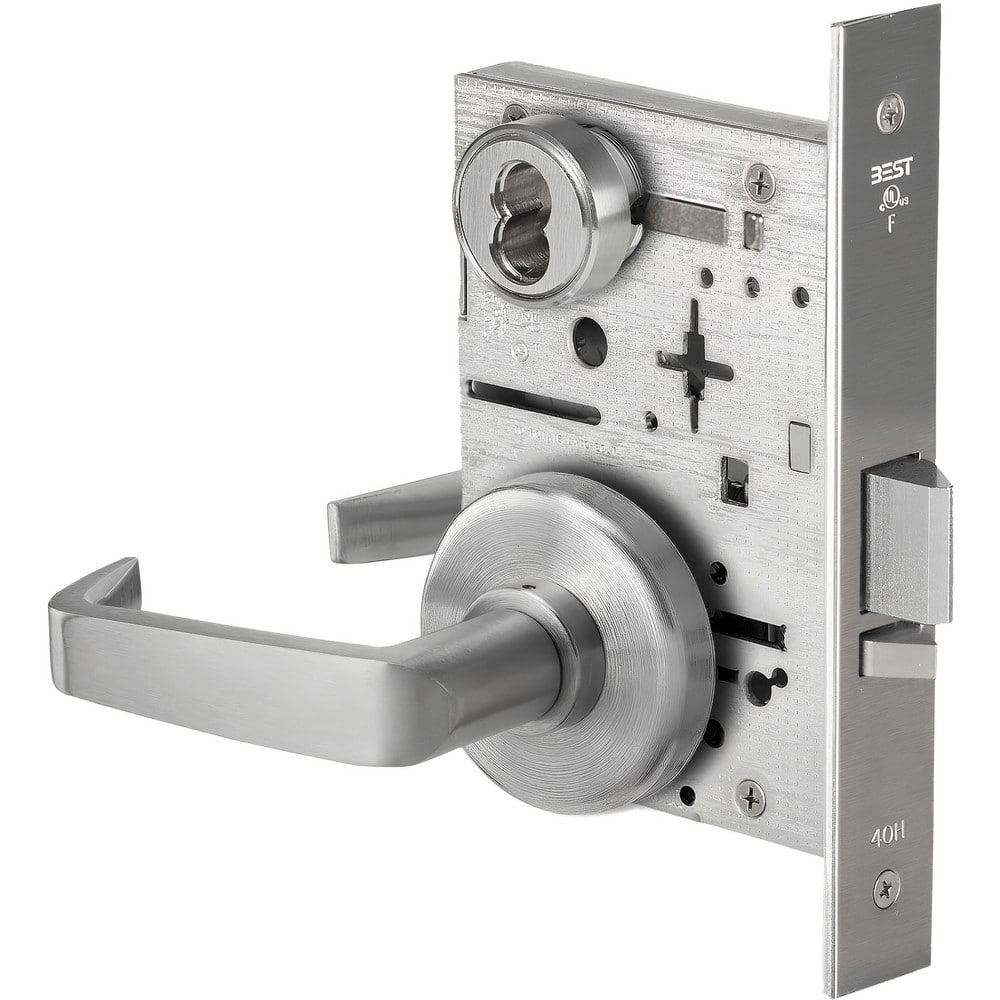Lever Locksets, Lockset Type: Entrance , Key Type: Keyed Different , Back Set: 2-3/4 (Inch), Cylinder Type: Less Core , Material: Metal  MPN:45HW7DEU15H626