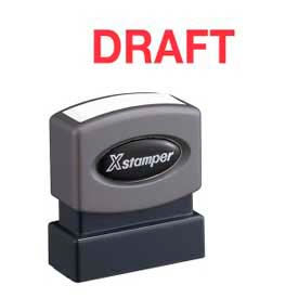 Xstamper® Pre-Inked Message Stamp DRAFT 1-5/8