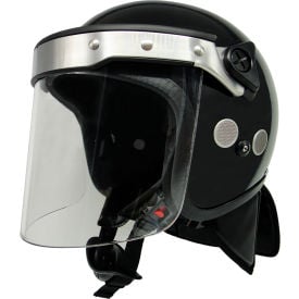 EDI-USA PROTEC-X Riot Helmet w/ Face Visor Large Matte Tone Black EDX-072-L