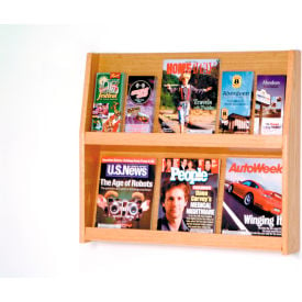 6 Magazine/12 Brochure Wall Display - Light Oak LD24-12LO