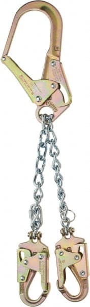 6' Long, 310 Lb Capacity, 2 Leg Locking Snap Hook Harness Lanyard MPN:10107326