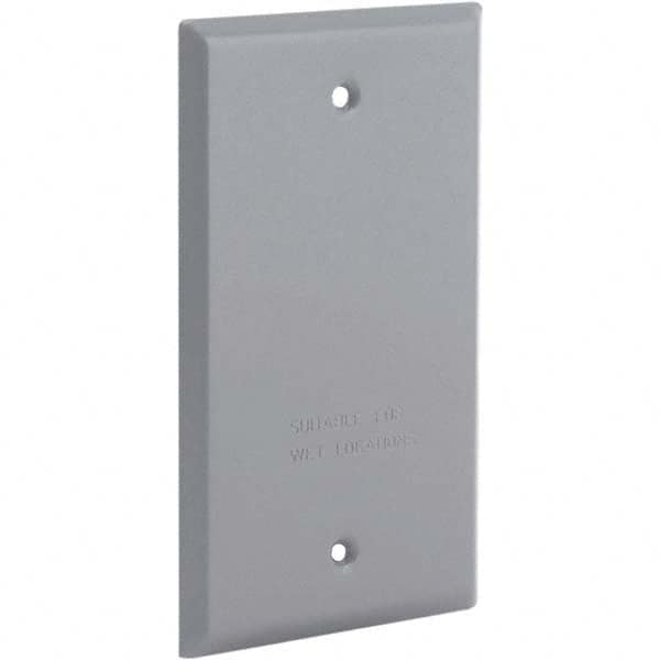 Weatherproof Box Covers, Electrical Box Shape: Rectangle, Number Of Outlets: 0, Resistance Features: Non-Corrosive, Housing Material: Aluminum MPN:5173-0