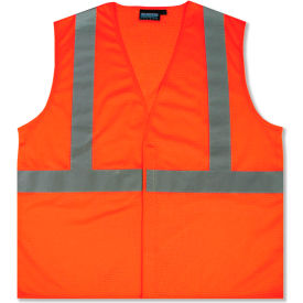 ERB® Aware Wear S362 ANSI Class 2 Economy Mesh Safety Vest Hook & Loop Closure L Orange WEL61434HOLG