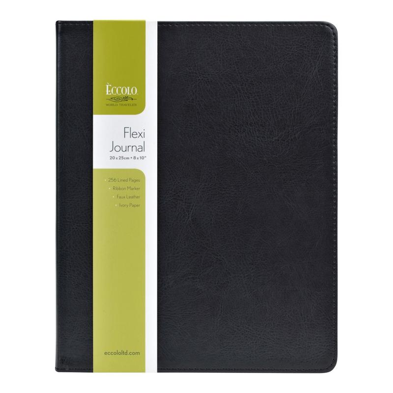 Eccolo Desk Journals, 8in x 9 3/4in, Black (Min Order Qty 8) MPN:D521N