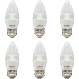 Sunlite® LED B11 CTC Light Bulb E26 Base 4.5W 300 Lumens 2700K Warm White Pack of 6 41852-NS