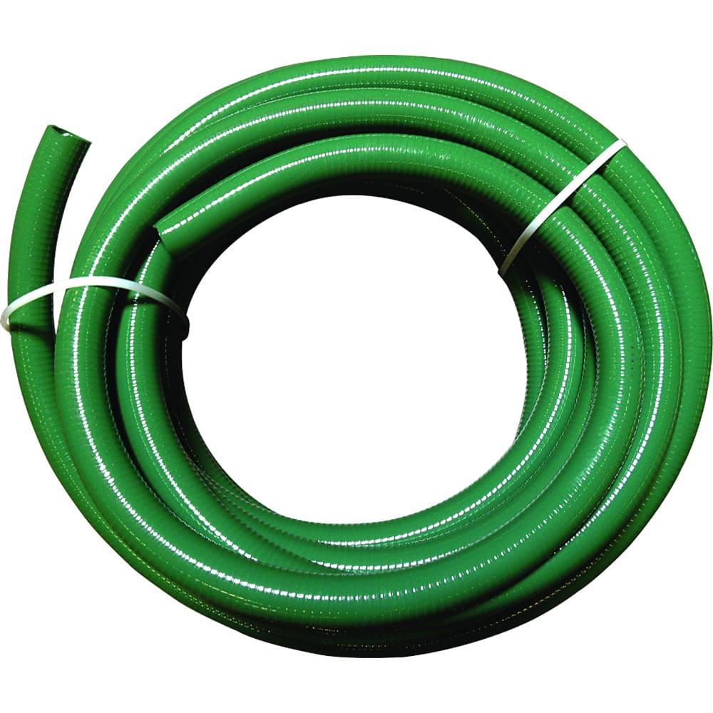 Liquid Suction & Discharge Hose, Inside Diameter (Inch): 1.5 , Material: PVC , Working Pressure (psi): 50.000 , Vacuum Rating: 29 In. Hg , Color: Green  MPN:00702490070I100