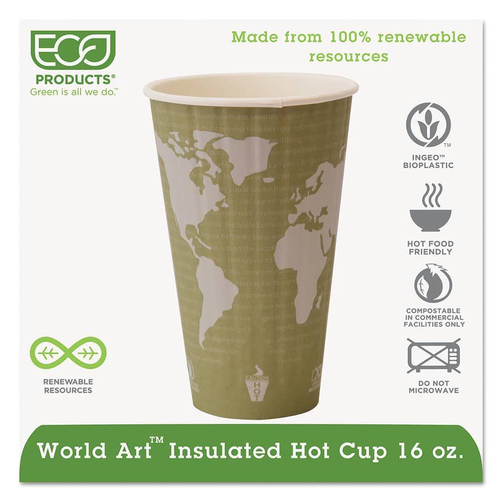 16 oz Paper Hot Paper Cups MPN:ECOEPBNHC16WD